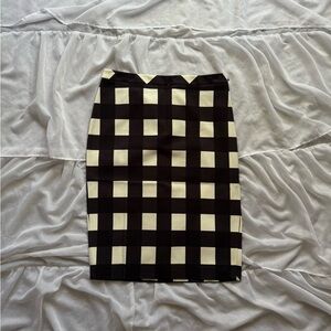 Banana Republic Gingham Pencil Skirt